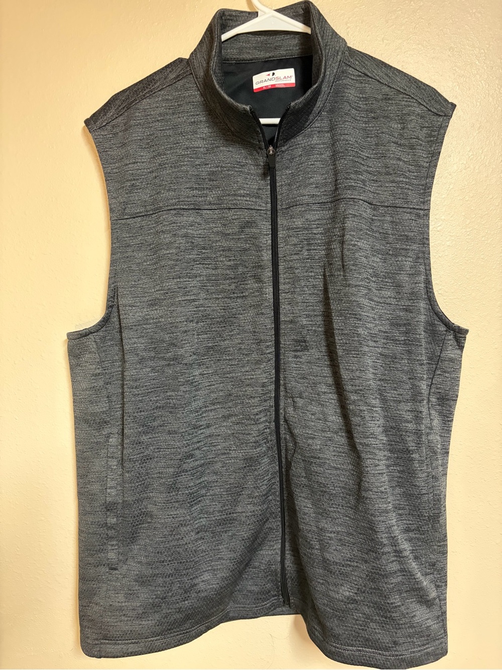 Grand Slam Men's Heather Gray Full-Zip Vest